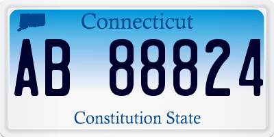 CT license plate AB88824