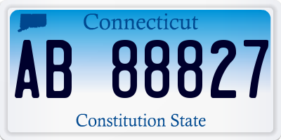 CT license plate AB88827