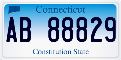 CT license plate AB88829