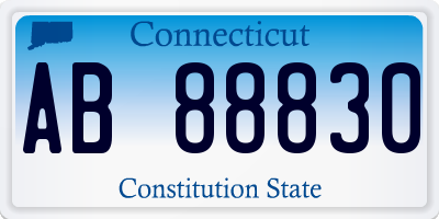 CT license plate AB88830