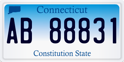 CT license plate AB88831