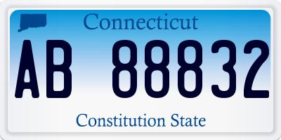 CT license plate AB88832