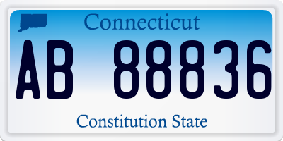 CT license plate AB88836