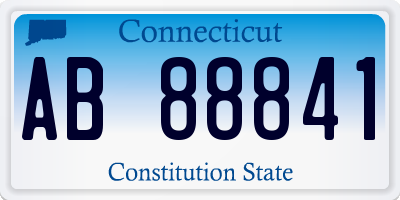 CT license plate AB88841