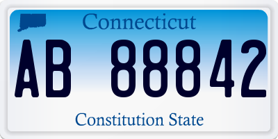 CT license plate AB88842