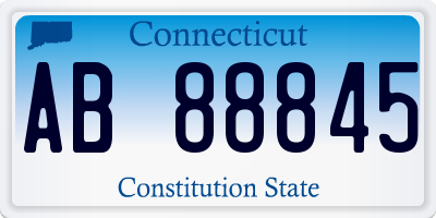 CT license plate AB88845