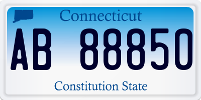 CT license plate AB88850