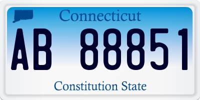 CT license plate AB88851