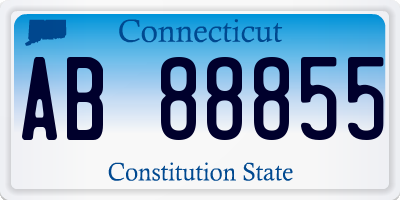 CT license plate AB88855