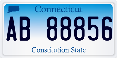 CT license plate AB88856