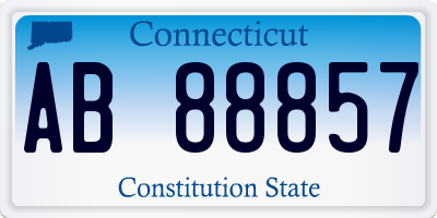 CT license plate AB88857