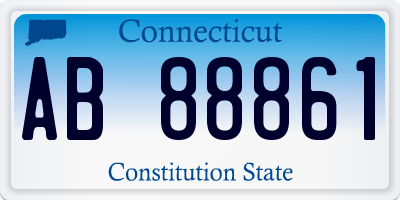 CT license plate AB88861