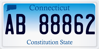 CT license plate AB88862