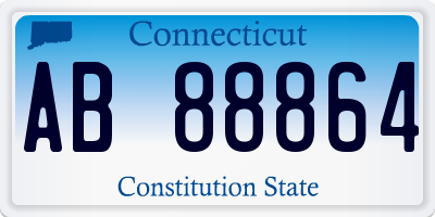 CT license plate AB88864