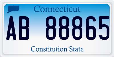 CT license plate AB88865