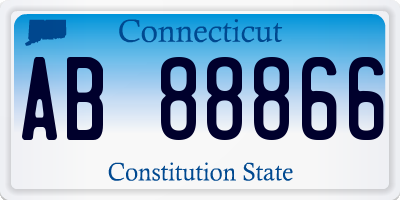 CT license plate AB88866