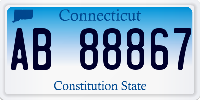 CT license plate AB88867