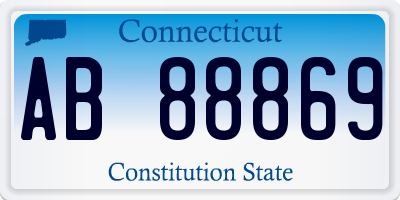 CT license plate AB88869