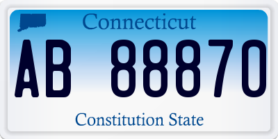 CT license plate AB88870