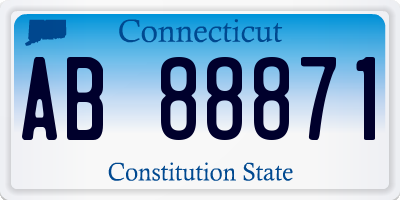 CT license plate AB88871