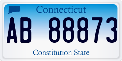 CT license plate AB88873