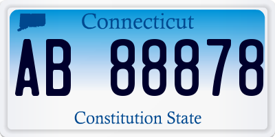 CT license plate AB88878