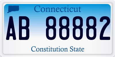 CT license plate AB88882