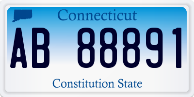 CT license plate AB88891