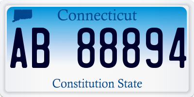 CT license plate AB88894