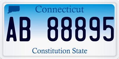 CT license plate AB88895