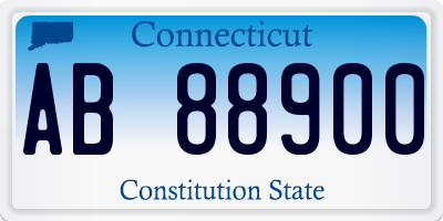 CT license plate AB88900