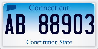 CT license plate AB88903