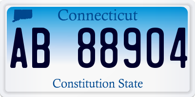 CT license plate AB88904