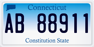 CT license plate AB88911