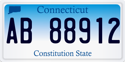 CT license plate AB88912