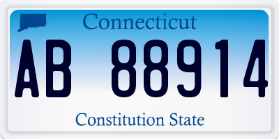 CT license plate AB88914