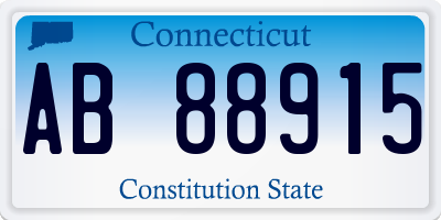 CT license plate AB88915