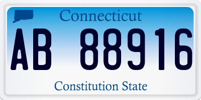 CT license plate AB88916