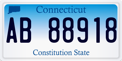 CT license plate AB88918