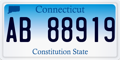 CT license plate AB88919