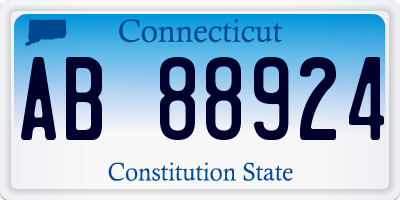 CT license plate AB88924