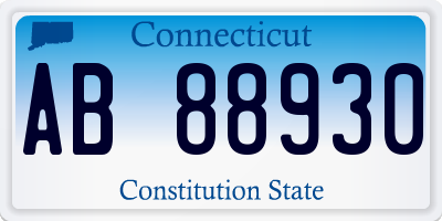 CT license plate AB88930