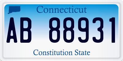 CT license plate AB88931