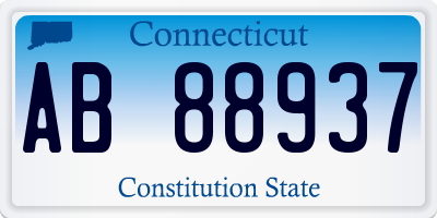 CT license plate AB88937