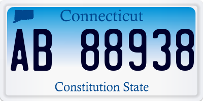 CT license plate AB88938