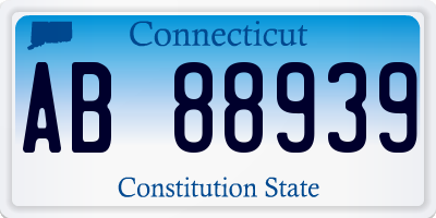 CT license plate AB88939