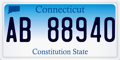 CT license plate AB88940