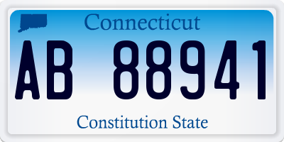 CT license plate AB88941