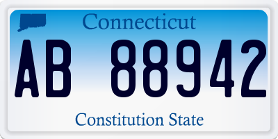 CT license plate AB88942