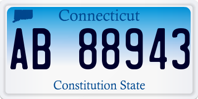 CT license plate AB88943